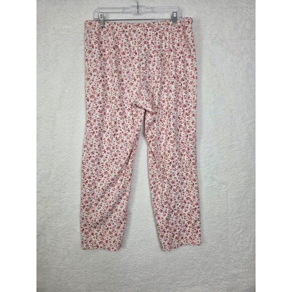 Lauren Ralph Lauren Cotton Pajama Set Womens XL White Red Floral Sleepwear PJ - Picture 10 of 13